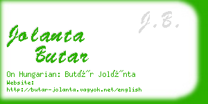 jolanta butar business card